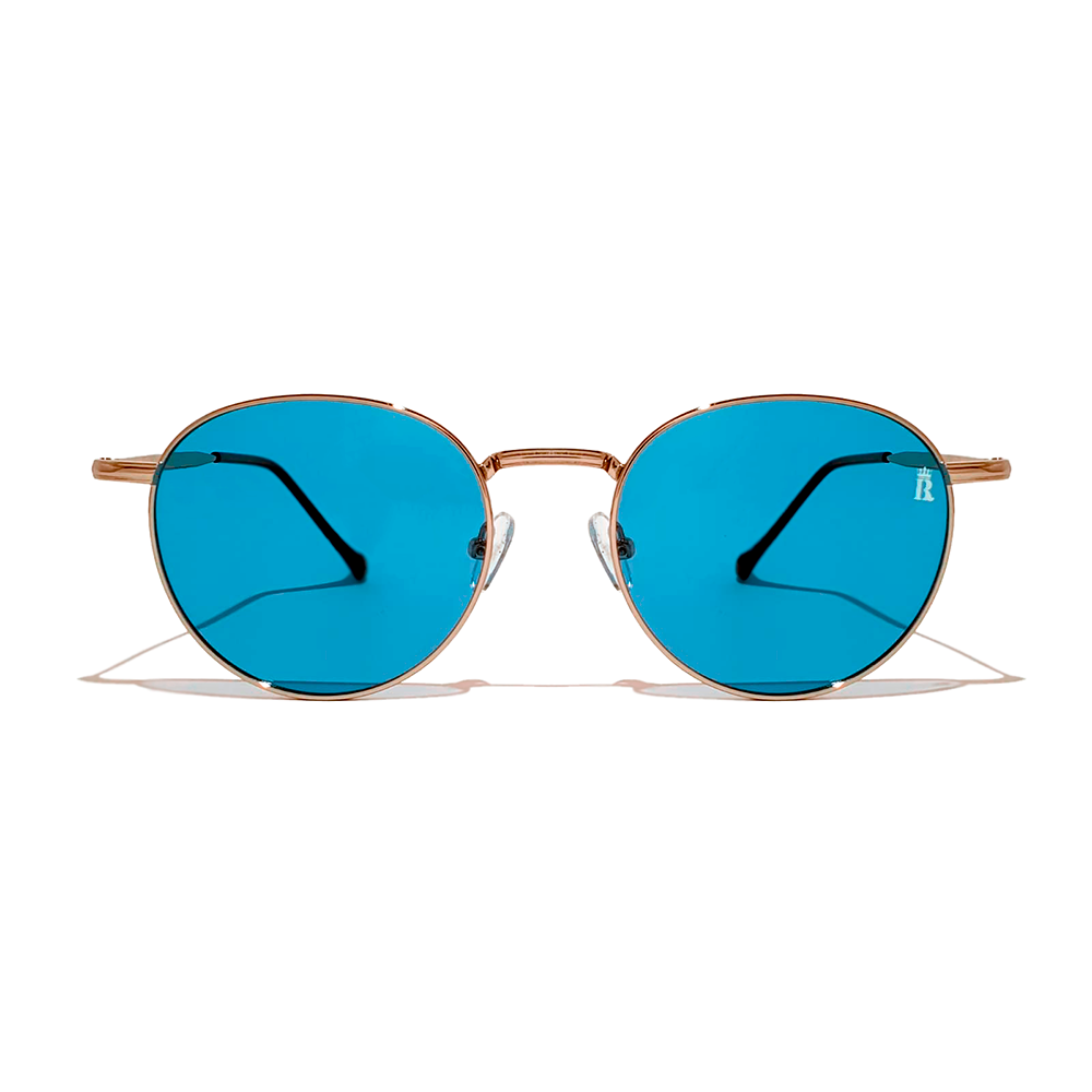 Gafas redondas azules deals